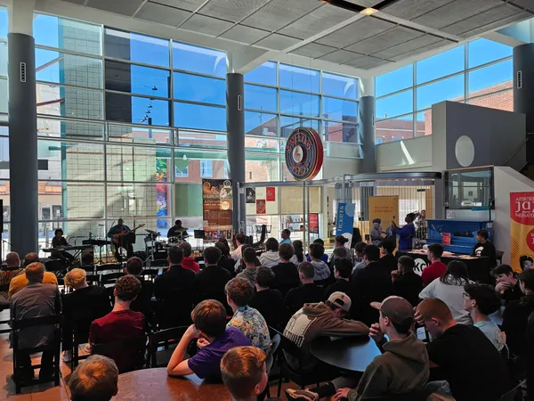Audience view of the James Ward Band performance