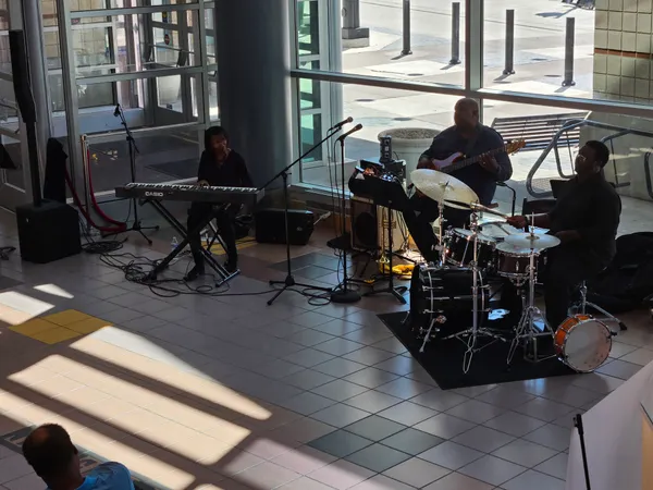 James Ward Band performing in the AJM Atrium